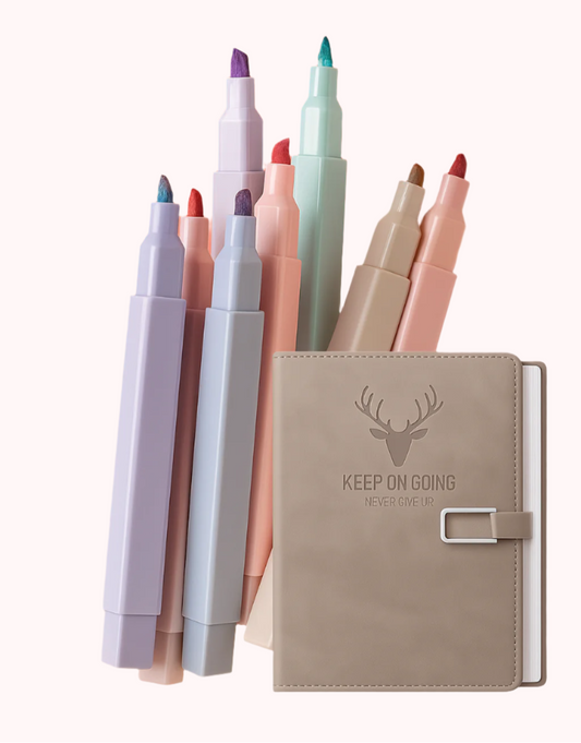 'Keep Going' Journal + Free Highlighter Set